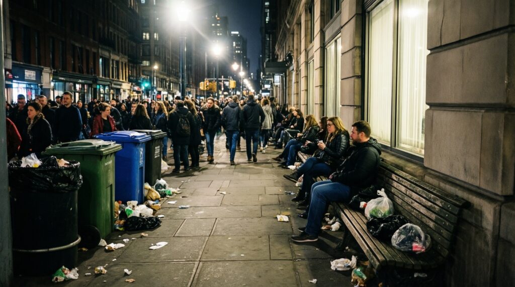 Городская среда: благоустройство дворов, парков и общественных пространств - иллюстрация